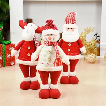 Ornament de crăciun Figurine om de Zăpadă, Renii lui Moș Crăciun în Picioare, Roșu Papusa de Plus pentru Petrecere de Vacanță Sezonul de Decorare Cadou de Crăciun - Imagine 2  
