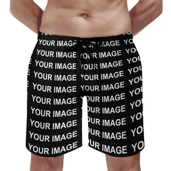 Pantaloni Scurti Imaginea Personalizate Trunchiuri de Înot Personalizate de Design Bărbați iute Uscat Rulează la Modă Plus Dimensiune pantaloni Scurți de Plajă - Imagine 1  