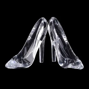 Pantof de cristal Ornament Transparent Decor Birou Acrilic de Înaltă Tocuri Statuie Frumos Decor Acasă pentru Living Petrecere de Nunta - Imagine 1  