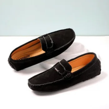 Pantofi din piele pentru Bărbați Primăvara și Vara din Piele Respirabil de Vârstă Mijlocie și Vârstnici Pantofi Casual Barbati Tatăl Pantofi Mazăre Pantofi - Imagine 2  