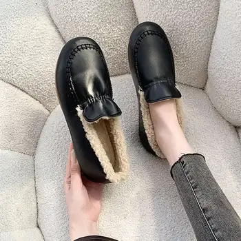 Pantofi Femei 2023 Rotund Toe Modis Casual Femei Adidași Soft Slip-on Nou Mocasin Drăguț de Iarnă Confortabil Alunecare Slip-On Fretwo - Imagine 2  