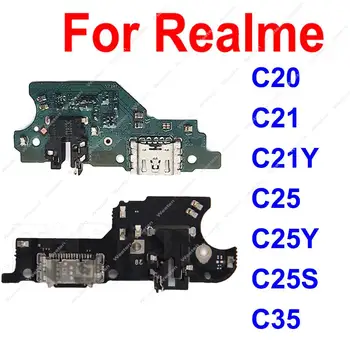 Pentru Realme C35 C25Y C21Y C25 C25S C20 C21 Port Încărcător USB Conectorul de pe Placa de Încărcare USB Dock Bord Mici Cablu Flex Piese - Imagine 1  