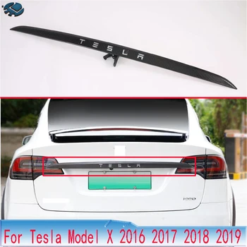 Pentru Tesla Model X 2016 2017 2018 2019 Accesorii Auto Din Fibra De Carbon Stil De Spate Boot Usa Portbagaj Capac Capitonaj Hayon Garnitura - Imagine 1  