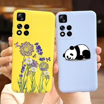 Pentru Xiaomi Redmi Nota 11 Pro Plus 5G Caz de Papadie Panda Drăguț Cazuri Pentru Redmi Notă 11Pro+ Note11 Pro Plus Bomboane Lichid de Silicon - Imagine 1  