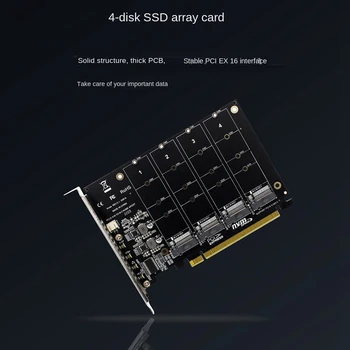 PH44 Nvme 4-Matrice de Disc Card PCI-E Raid Card Semnal de Divizare Card de Expansiune Nvme Raid Pcie 4.0 3.0 X16 Split Carduri - Imagine 2  