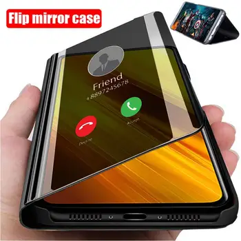 Piele Flip S21 Caz Pentru Samsung Galaxy S21 FE Ultra Plus 5G Coque Pentru S21FE S21+ 5G Smart Mirror Cazuri Sta Capacul Telefonului - Imagine 1  