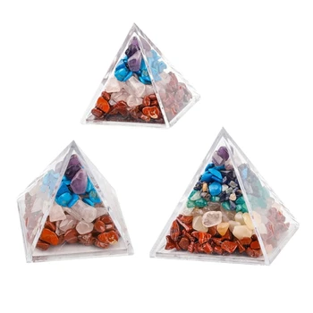 Piramida De Cristal Pietriș Piatră De Vindecare Decoratiuni Instrument De Meditație Masă Decor - Imagine 1  