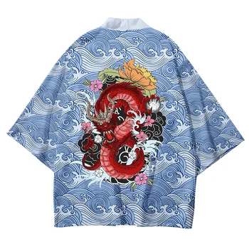 Plus Dimensiune 5XL 6XL 3XL 4XL-S Dragoni Valuri Pierde Japoneză Cardigan Femei Bărbați Harajuku Kimono Cosplay Bluze Bluza Yukata Îmbrăcăminte - Imagine 1  