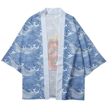 Plus Dimensiune 5XL 6XL 3XL 4XL-S Dragoni Valuri Pierde Japoneză Cardigan Femei Bărbați Harajuku Kimono Cosplay Bluze Bluza Yukata Îmbrăcăminte - Imagine 2  