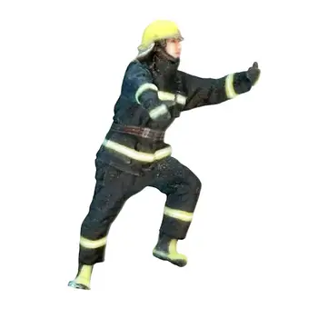 Pompierii Playset Realist Scara 1/64 Diorama Figura Păpușă Jucărie pentru Scena Aspect de Papusa Casa Decor de Arhitectura Model S Scară - Imagine 2  