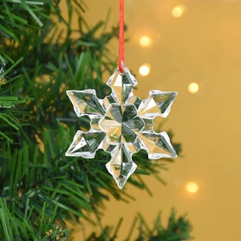 Pomul de crăciun Transparent Fulg de nea Agățat Ornamente de Crăciun Copaci Pandantiv Petrecere de Crăciun Acasă DIY Decorare de Crăciun de Anul Nou - Imagine 2  