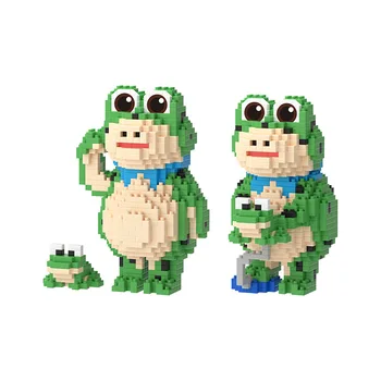 Produs nou Celebritate pe Internet Frog Bloc Broasca Salut Pui Ansamblu de Puzzle Bloc Jucărie Băiat și Fată Ziua de nastere Cadou - Imagine 1  