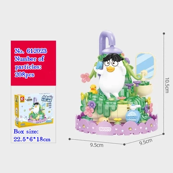 Produs nou SEMBO Duckyo Prieteni bloc de flori world series asamblat modelul cadou de ziua de nastere drăguț jucărie pentru copii - Imagine 2  