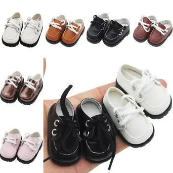 PU Piele Papusa PU Piele Pantofi Papusa cu Accesorii 1 Pereche Pantofi Doll Dress Up Pantofi Mini Drăguț Pantofi in Miniatura Păpuși de Lut - Imagine 1  