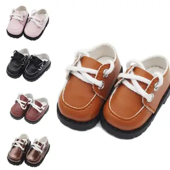 PU Piele Papusa PU Piele Pantofi Papusa cu Accesorii 1 Pereche Pantofi Doll Dress Up Pantofi Mini Drăguț Pantofi in Miniatura Păpuși de Lut - Imagine 2  
