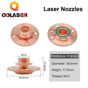 QDLASER tip G DN-2 Laser Duza Conector Q90 Înălțime 12.3 mm / 17.6 mm Filet M14 Pentru Tăiere cu Laser Fibra Mașină Duza - Imagine 2  