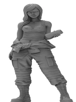 Rasina Figura 1/16 fată modernă sta cu sticla Model Unassambled Nevopsite Figura Kit de Construcție - Imagine 1  