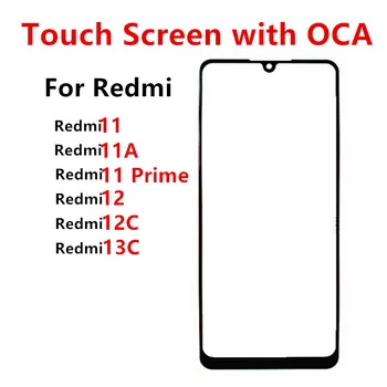 Redmi12C Touch Ecran Pentru Xiaomi Redmi 13C 12C 12 11 Prim-4G 5G 11A Afară de Sticlă LCD de pe Panoul Frontal Obiectiv Cu OCA Lipici - Imagine 1  