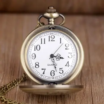 Retro Ceasuri de Buzunar Vintage Frunze de Arțar Cuarț Ceasuri de Buzunar Colier Pandantiv Lanț Fob Ceasuri pentru Barbati Femei - Imagine 2  