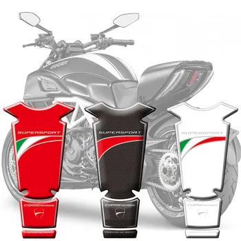 Rezervor motocicleta Decalcomanii Autocolant 3D Tank Pad Os de Pește Autocolant Rezervor Tampon de Protecție Pentru Ducati Supersport 2016 - 2017 SS 2016 2017 - Imagine 1  