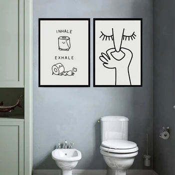 Rezumat Umorului Rău Miros Ciudat Baie, toaletă decor de Perete poster pictur printuri de arta de Perete cu Design Modern postere canvas tablou - Imagine 1  
