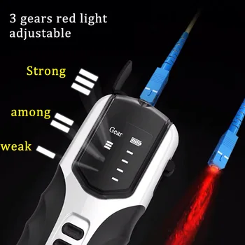 Reîncărcabilă Fibra Optica Tester Pen VFL 15 KM 30 KM 30MW Roșu cu Laser optic Reglabil Visual fault Locator - Imagine 1  