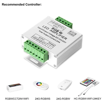 RGB/RGBW 5050 LED Strip Amplificator Controler de Lucru Cu 4Pin/5Pin DC12V/DC24V Benzi cu LED-uri 5050SMD - Imagine 2  