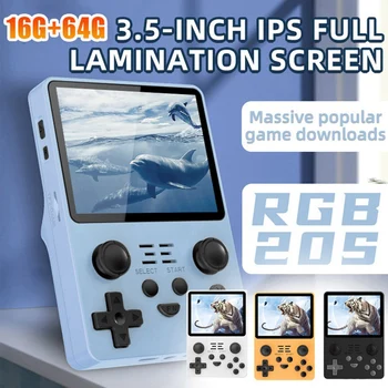 RGB20S Retro Joc Consola 16G+64G 3.5 Inch IPS Ecran Handheld Consola de jocuri Video Sistem Open Source - Imagine 1  