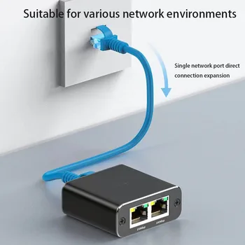 RJ45 Ethernet Splitter Gigabit Switch de Rețea Jocul comutator Cablu Extender 1000Mbps LAN prin Cablu de Extensie Adaptor Internet Splitter - Imagine 2  