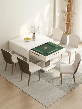 Rock masă masă mahjong integrat dual-scop de pliere telescopic masa de orez este modern și simplu. - Imagine 1  
