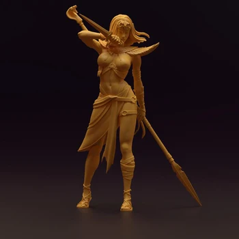 Rășină soldat 1/24 Amuneth Karnak fantezie vechi femeie soldat Model Unassambled Nevopsite Figura Kit de Construcție - Imagine 1  