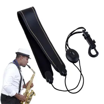 Saxofon Curea De Gât Moale Sax Din Piele De Căptușit Pentru Alto Tenor Moale Sax Din Piele De Căptușit Pentru Alto Tenor Lungime Reglabil Pentru Soprană - Imagine 1  