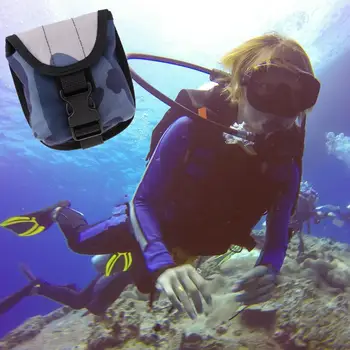 Scuba Diving Greutate Buzunar Cataramă De Eliberare Rapidă Curea Husa Blue Camo - Imagine 2  