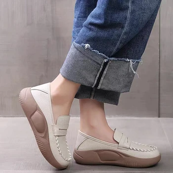 SDWK 4CM Platforma Doamnelor Mocasini Moda Alunecare pe Adidași de Primăvară Indesata Confortabil Jos Casual Pantofi Sport Zapatillas Mujer - Imagine 2  