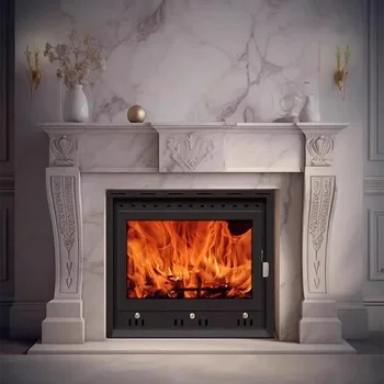 Semineu Cărbune/Cărbune de Foc în Interior Log Încălzire Lemne de Foc Reale pentru Vila Living Alimentare de Origine în condiții de Siguranță Flacără Spațiu - Imagine 1  