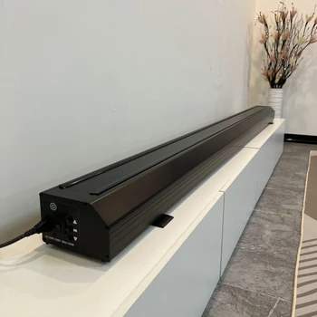 Smart Home Cinema Gratuit Permanent Verticală Automată Podea în Creștere Proiector Cu Ecran UHD 4K Alb, Proiectie din Fata - Imagine 2  