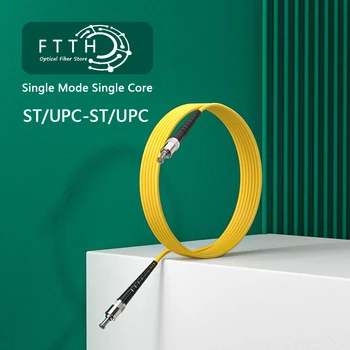 ST/UPC-ST/UPC Singur Modul Simplex 3.0 mm Fibra Optica Patch Cord Galben - Imagine 1  