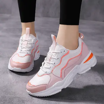 Stil coreean Platforma Pantofi pentru Femei de Moda Noua Respirabil Dantela Sport Pantofi sport Femei cu Talpă Adidași de Tenis Mujer - Imagine 1  