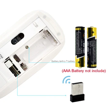 Subțire 2.4 G USB 2.0 Optic Wireless pentru Touch Mouse Soareci Receptor pentru Caiet - Imagine 2  