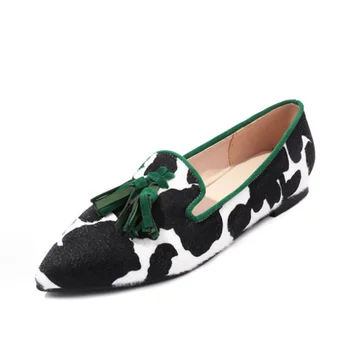 Toamna Noua Moda A Subliniat Plat A Femeilor Muller Pantofi 40-43 Dimensiune Leopard Print Casual Singur Pantof De Femeie Încălțăminte Zapatillas Mujer - Imagine 1  