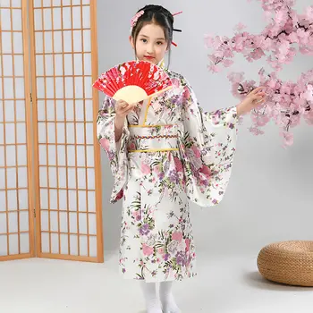 Tradițional Japonez De Îmbrăcăminte Festival Cosplay Kimono Fata De Performanță Etapă Costum Imprimat Halat De Baie Floare De Cires Halat De Baie - Imagine 2  