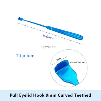 Trageți Pleoapa Cârlig Cârlig Trage Direct Curbat Teethed Retractoare Piele Retractor 1buc - Imagine 2  