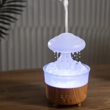 Umidificator de aer Ploaie Esențiale Aromoterapie Ulei Difuzor 230ml Fogger Colorate Lampă cu LED-uri Modul Timer Ajutor de Somn Pentru Dormitor Birou - Imagine 2  