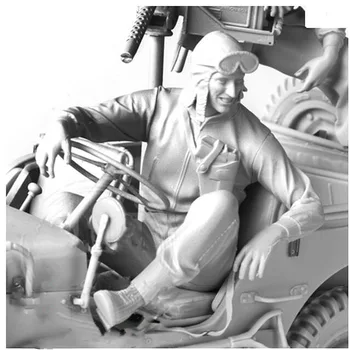 Unassambled 1/16 omul modern sta (NU MASINA ) Rășină figura model în miniatură kituri Nevopsite - Imagine 2  