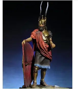 Unassambled 1/18 90MM Vechi eroic Tracian Războinic om Rășină figura model în miniatură kituri Nevopsite - Imagine 1  