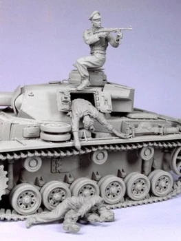 Unassambled 1/35 vechi scape de un echipaj de tanc includ 3 (FARA REZERVOR ) Rășină figura model în miniatură kituri Nevopsite - Imagine 1  