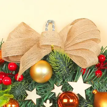 Ușa De Crăciun Swag Coroană De Crăciun Aspect De Decorare A Crea O Stare De Spirit De Craciun Pentru Pomul De Crăciun Pervazul Ferestrei Cutie De Cadou Și Lumânare - Imagine 2  