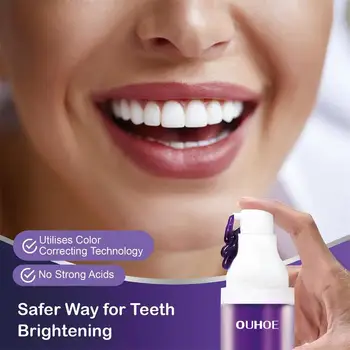 V34 Dinte Corector de Culoare Pasta de dinti Albire 30ml Dinți de Curățare Profundă Strălucire Gel Mousse de a Elimina Pata de Guma Îngrijire Orală - Imagine 1  