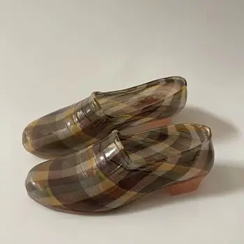 Vara Femei Superficial Slip-On Ploaie de Pantofi Transport Gratuit Moale, Talpa Non-Alunecare rezistent la apa, Toc Patrat de 3 CM Imprimate, Pantofi de Lucru - Imagine 1  