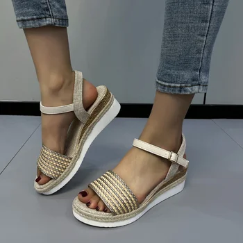 Vară Nouă Femei Pantofi de sex Feminin Gură de Pește Sandale de Moda cu toc Înalt Pene INS Vânzare Fierbinte Sexy 43 Plus Dimensiunea Femei Sandales - Imagine 2  